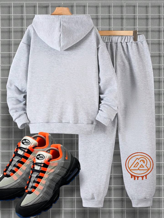 Drip Tracksuit Set (Burnt Orange)