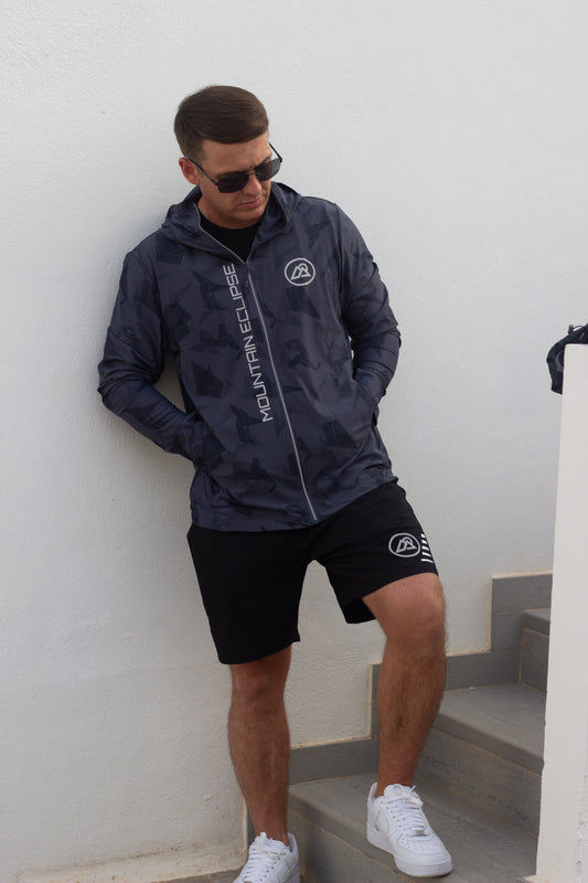 Blue Smoked Sports Windbreaker