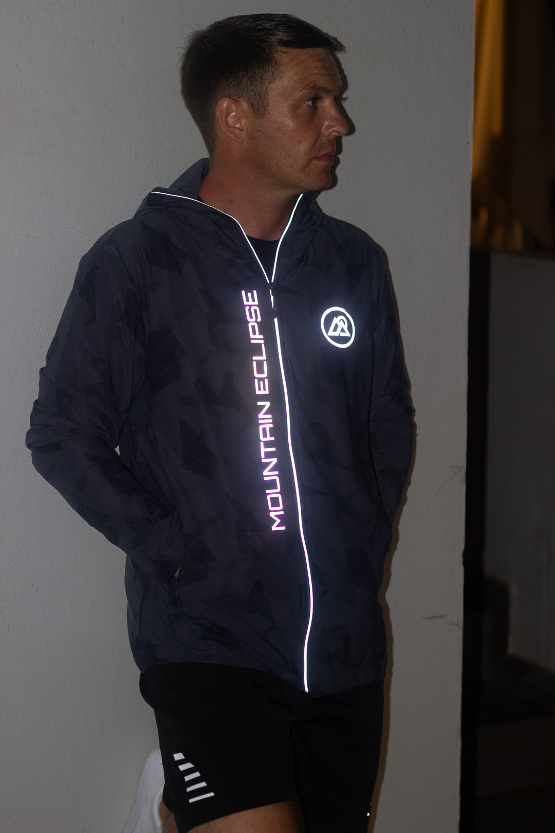 Blue Smoked Sports Windbreaker