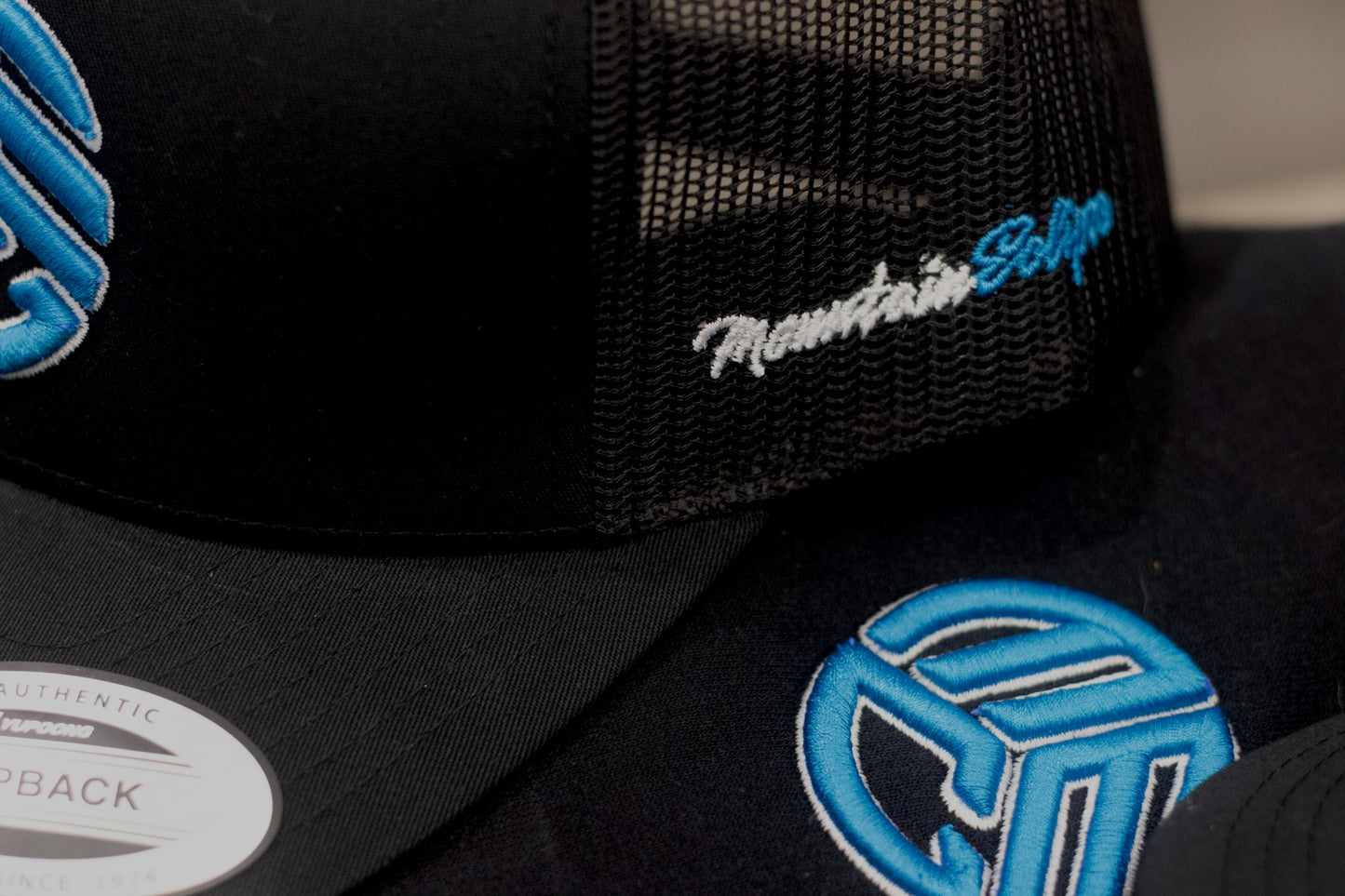 NEW Black/Blue Logo Cap