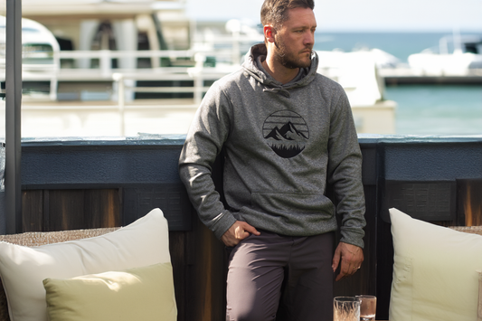 Grey Marl X Black Hoodie